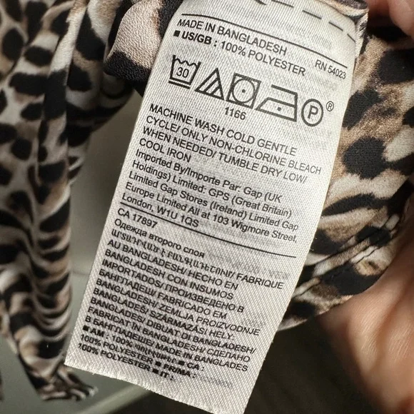 Banana Republic Dillon Classic Fit Long Sleeve Animal Print Medium - Picture 11 of 14